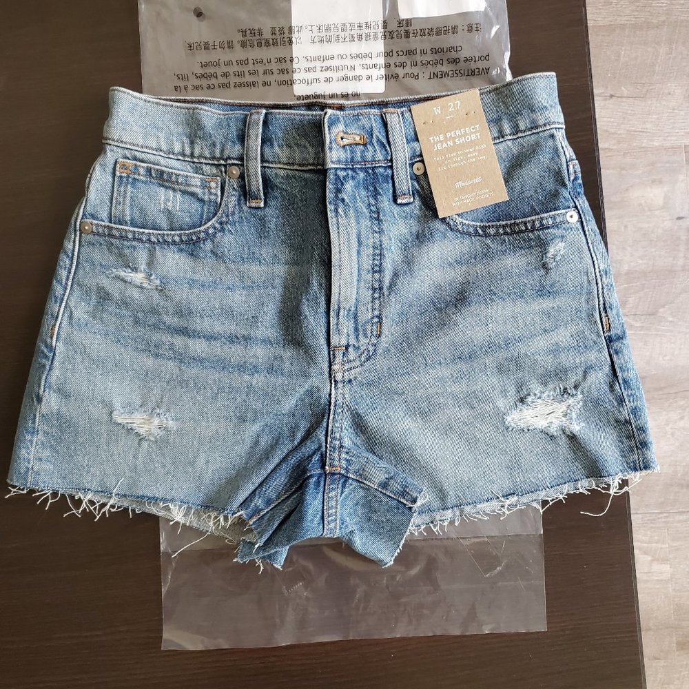 Madewell The Perfect Jean Short in Snyder Wash: TENCEL™ Denim Edition *NWT*